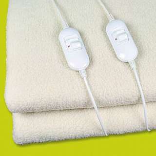 King Size Fleece Electric Heated Under Blanket 2 Controls Washable 