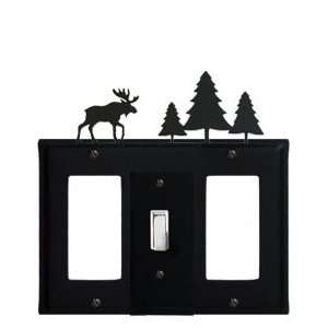   Moose and Pine Trees   GFI, Switch, GFI Electric Cover