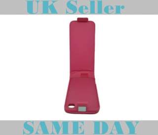 PINK LEATHER FLIP CASE COVER POUCH for LG POP GD510  