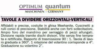 TAVOLA A DIVIDERE DIVISORE ORIZZONTALE VERTICALE OPTIMUM RT 100 