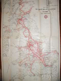 London Midland and Scottish Railway Timetable MAP 1930  