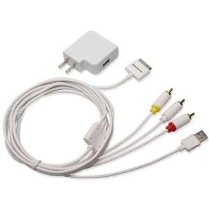  IOGEAR Composite AV Cable w/ Charge and Sync for iPhone 
