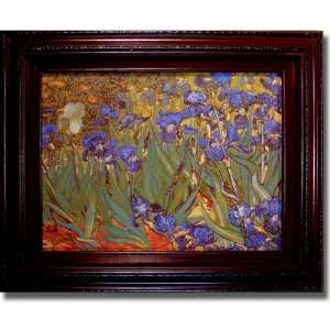  Iris Garden by Van Gogh Mahogany Framed Canvas Ready to 