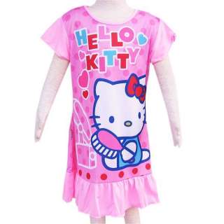 Hellokitty Nightwear lassocks night dress girl nightgown kids bathing 