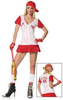 Sexy Baseball Player Costume   Womens Fantasy Halloween Girl Costumes