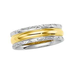  Designer Jewelry Gift 14K Yellow/White Gold Wedding Band Ring Ring 