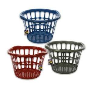 3pc Assorted Color Plastic Baskets 16D X 11H