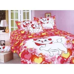 Disney Marie Cat Single a Bed Cover Blanket Sheet and a Pillowcase 