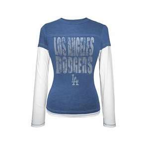 Los Angeles Dodgers Womens Triblend Double Layer T Shirt by 5th 