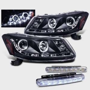  Eautolight 08 11 Accord 4dr Halo Projector Head Lights+led 