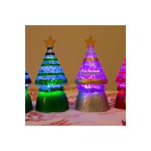  Set of 4 Light up Christmas Tree Snowglobes