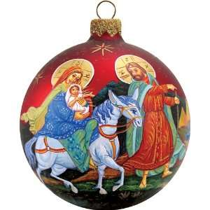  Icon Style Nativity Ornaments, Blown Glass, Religious 