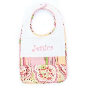  The Baby Habit Pink Paisley Personalized Toddler Bib Baby