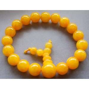  Yellow Agate Beads Tibet Buddhist Prayer Bracelet Mala 