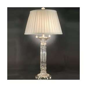   Tiffany GT70692 Crystal Table Lamp, Brushed Nickel and Fabric Shade