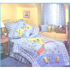 Looney Tunes Tweety Bird Blues Full Size and Bedskirt  