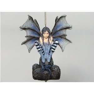  Blue Gothic Fairy Wind Chime   Highly Detailed Goth 