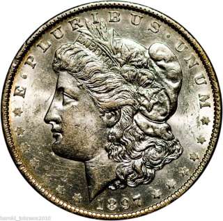 1897 O $1 Silver Morgan Dollar Unc   BU Better Date  