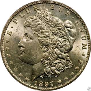 1897 O $1 Silver Morgan Dollar Anacs Cert. MS 60 Det.  