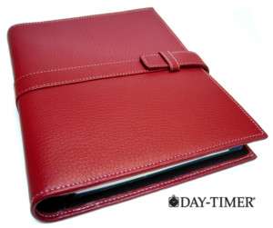 Pebble Grain Red Leather Desk Organizer by Day Timer®  