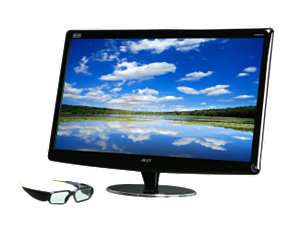   Black 27 3D Full HD HDMI WideScreen LED Monitor w/Speakers