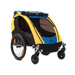   942103KIT1 Encore Trailer with 2 Wheel Stroller Kit Blue Yellow Baby