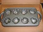 John Wright FRUIT VEGETABLE cake pan 3D muffin cast iron mold PEAR 