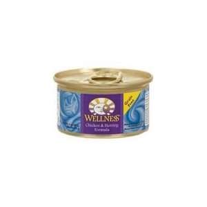  Wellness Canned Chicken & Herring Cat Food ( 24 x 5.5 OZ 