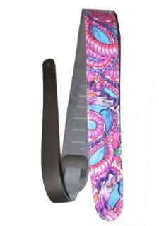   Johnny 2.5 High Resolution Vinyl Leather Backed Guitar Strap #649
