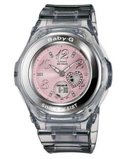 Baby G Watch, Womens Analog Digital Gray Resin Strap BGA100 8B   Baby 
