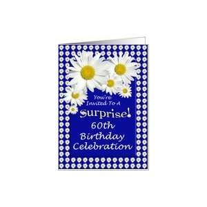 Surprise 60th Birthday Party Invitations Cheerful White 