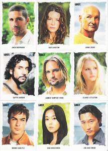 LOST SEASONS 1 5 ARTIFEX STARS COMPLETE SET A1 to A25  