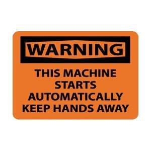  W403AB   Warning, This Machine Starts Automatically, 10 X 
