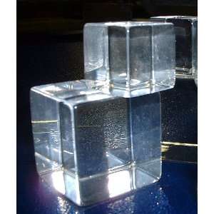  Clear Lucite/acrylic Solid Block Cube 4 Thick Office 
