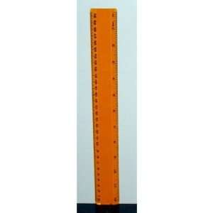  Acrylic Orange Tinted See Through Blank 12 Ruler 