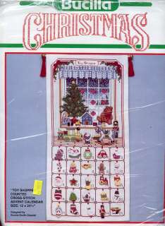 Toy Shoppe Advent Calendar Kit Bucilla NEW Cross Stitch Pattern 12x24 