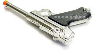 WE Airsoft Gun German Style Metal Gas Blowback Silver  