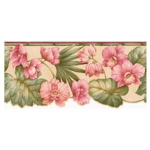 allen + roth Pink Tropical Wallpaper Border LW1340229