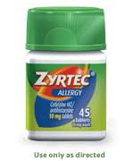Zyrtec Allergy Tablets 45 ct (10 mg) Zyrtec Allergy Relief (10 mg)