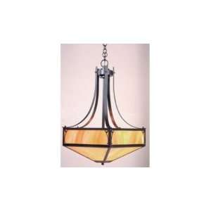   Light Ceiling Pendant in Bronze with Almond Mica glass