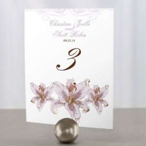  Lily Table Number   Numbers 61 72   Lavender