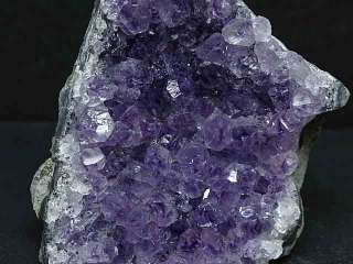 AMETHYST DRUZY Natural Geode Purple Crystals Flat Base 7122  