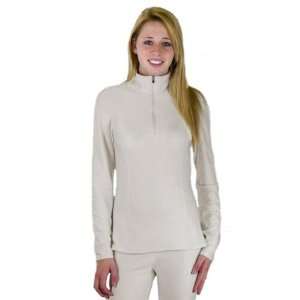  Snow Angel 2010 Womens Doeskin Zip T Neck (Ivory) M (8/10 