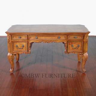Mahogany Queen Anne 5 Drawer Writing Table Office Desk  