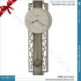 625341 Howard Miller Wrought iron Quartz Antique Platinum Wall Clock 