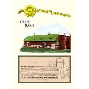  Vintage Art Dairy Barn   08466 9