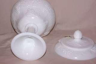 Vintage~ Wedding Bowl & Cover Milk Glass NIB  