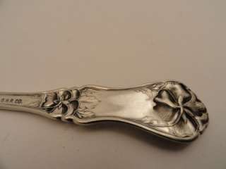   Silverplate Fruit Spoon Floral Antique Flatware SL GH Rogers Oneida