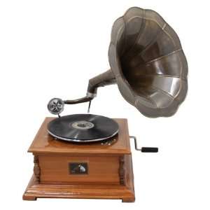  Antique Replica RCA Victor Phonograph Gramophone with Dark 