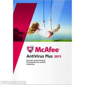 NEW Mcafee VirusScan Plus 2011 Spyware Antivirus 3PCs  